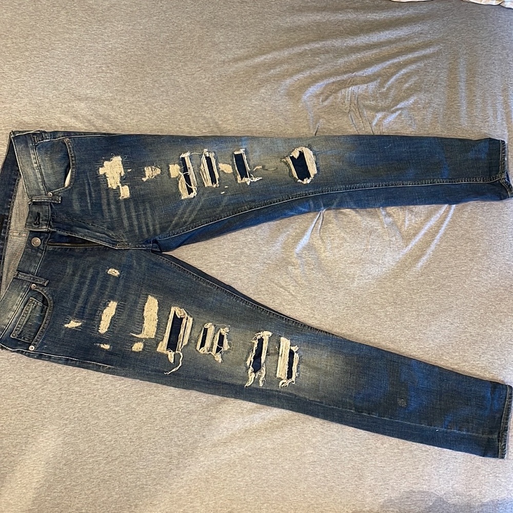 Express Skinny Strecth men’s distressed jean 34x34